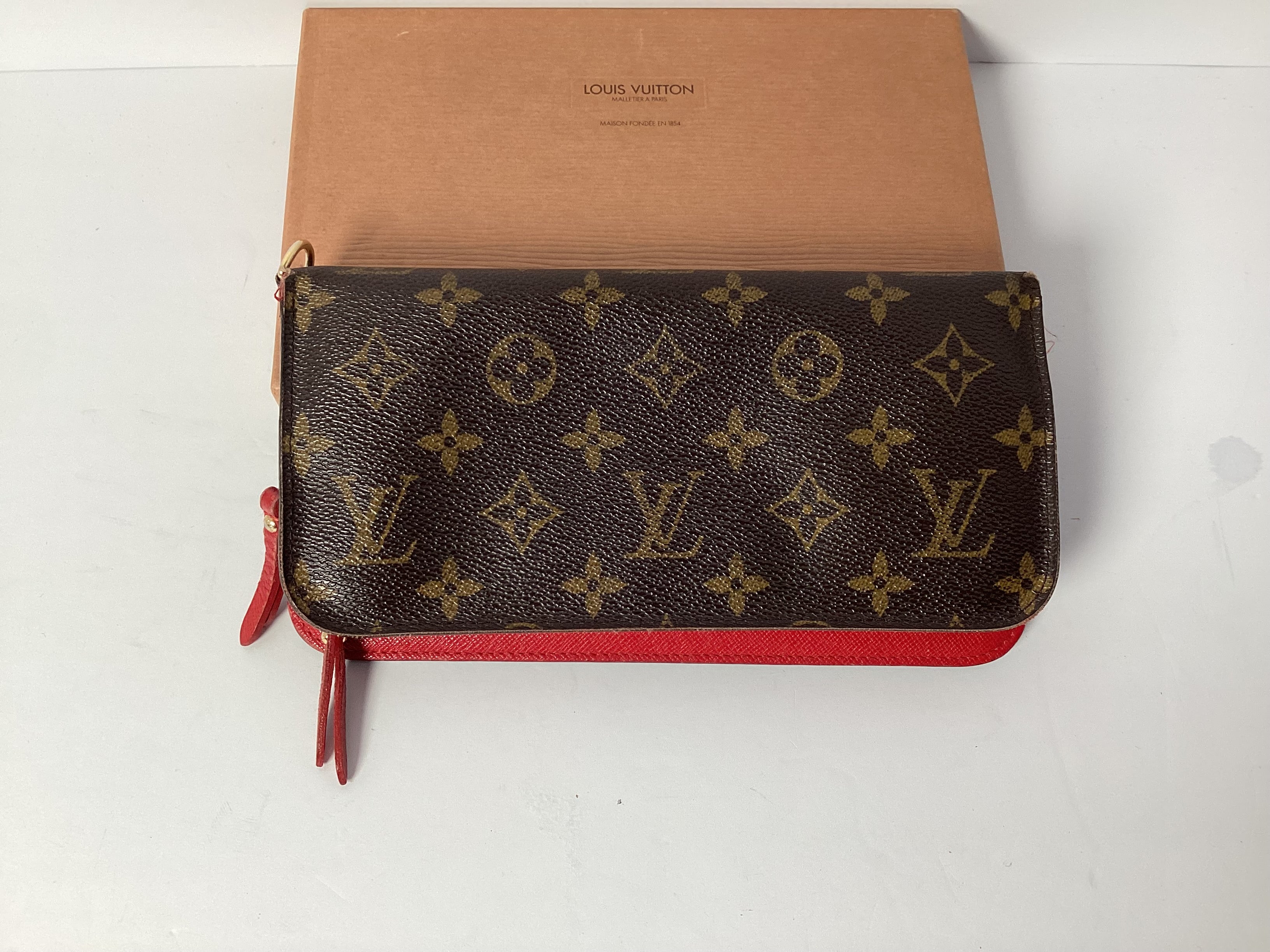 Louis Vuitton Monogram Ansolite Rouge Long Wallet