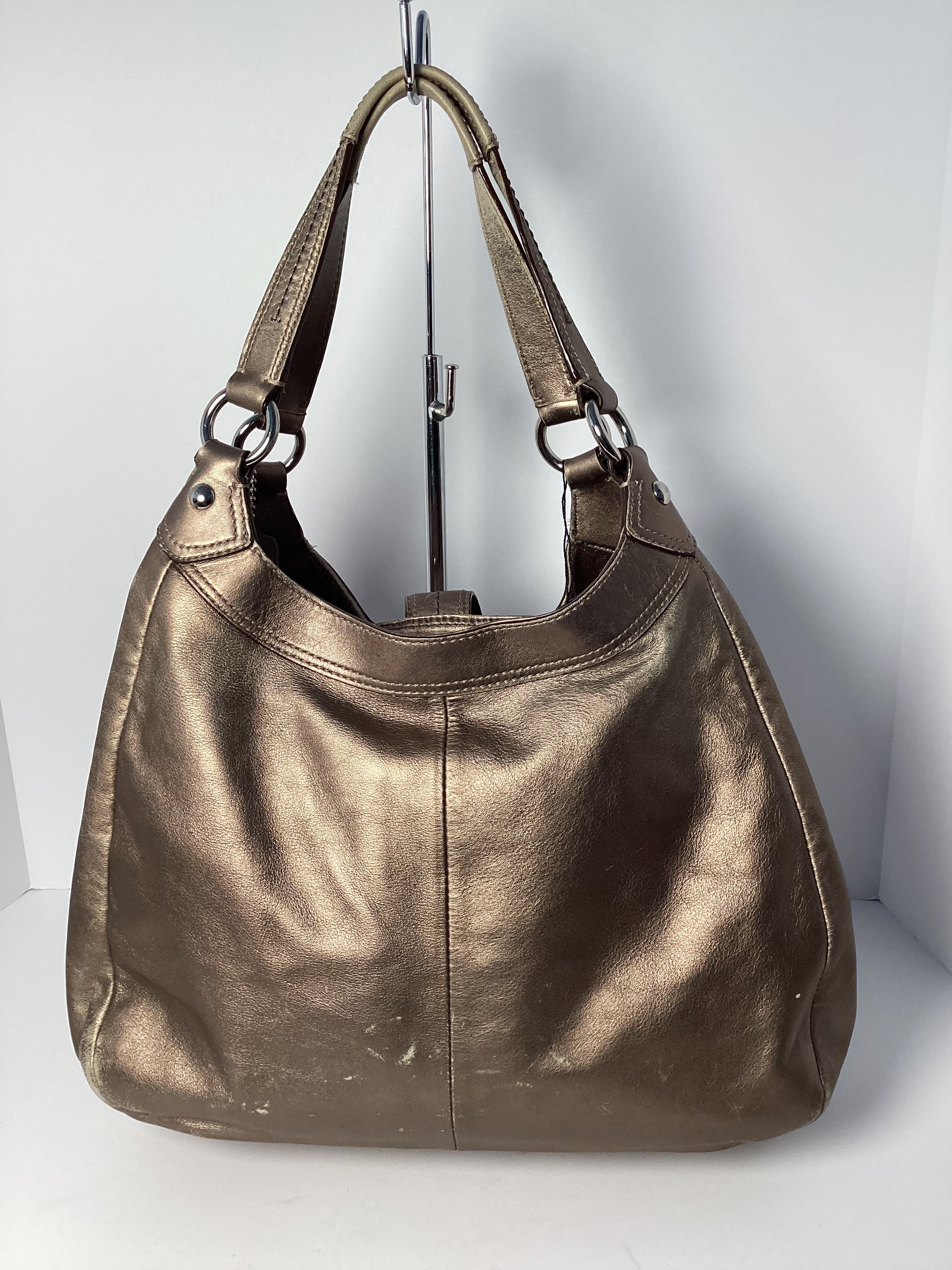 COACH LEATHER METALIC SOHO LYNN HOBO SHOULDER BAG