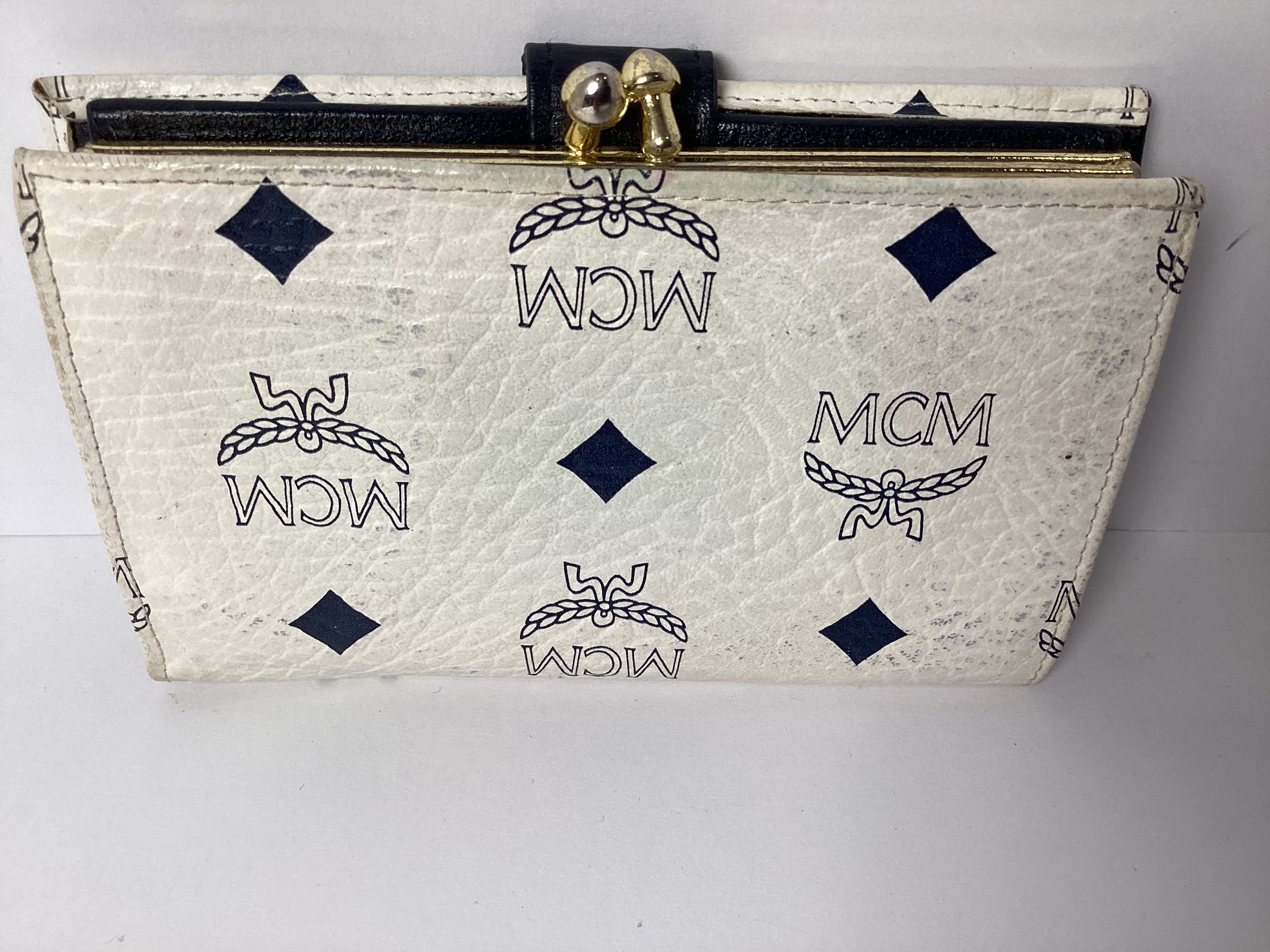 MCM Visetos Wallet (White/Cream)