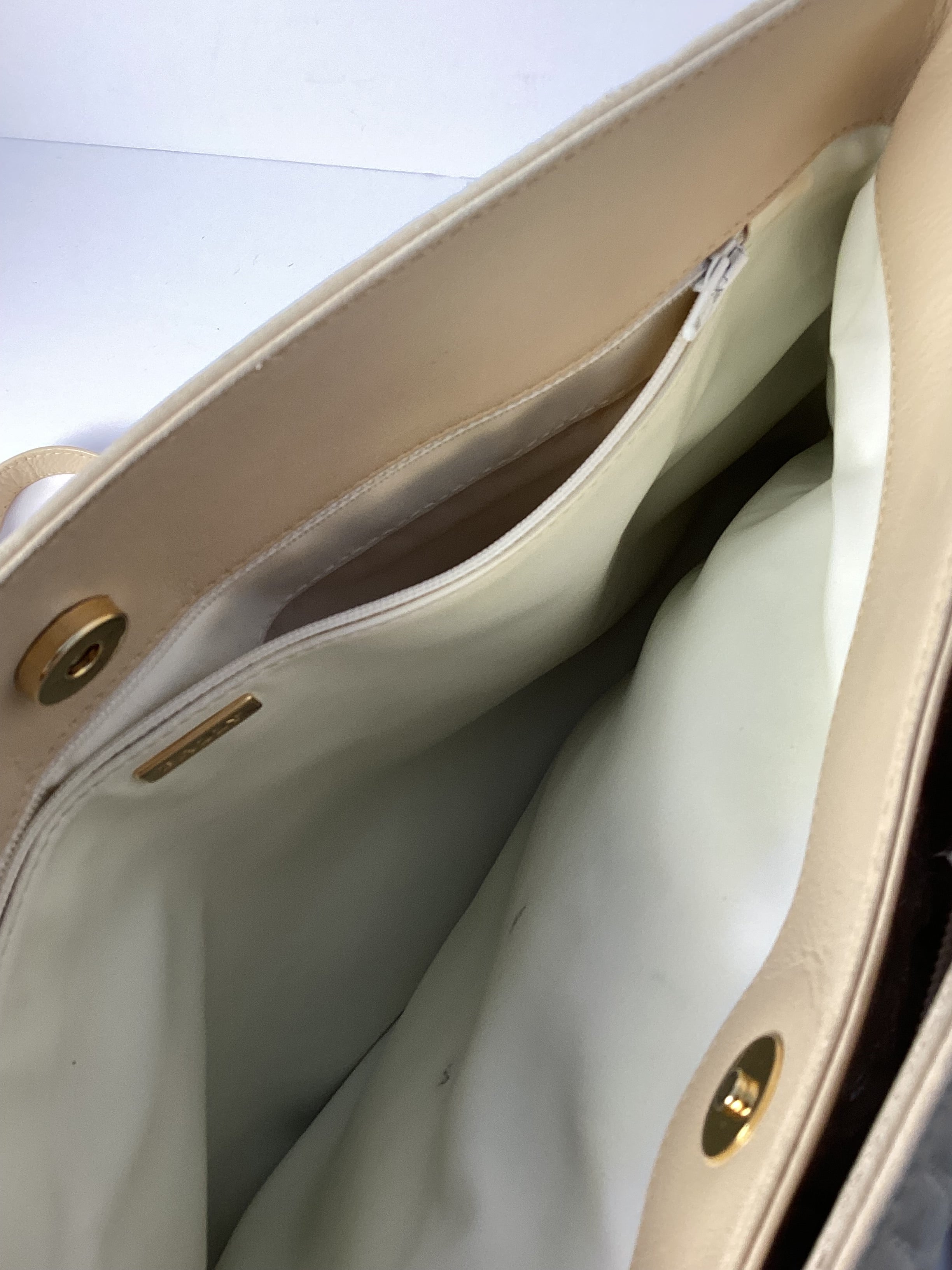 Bally Cream Leather Tote