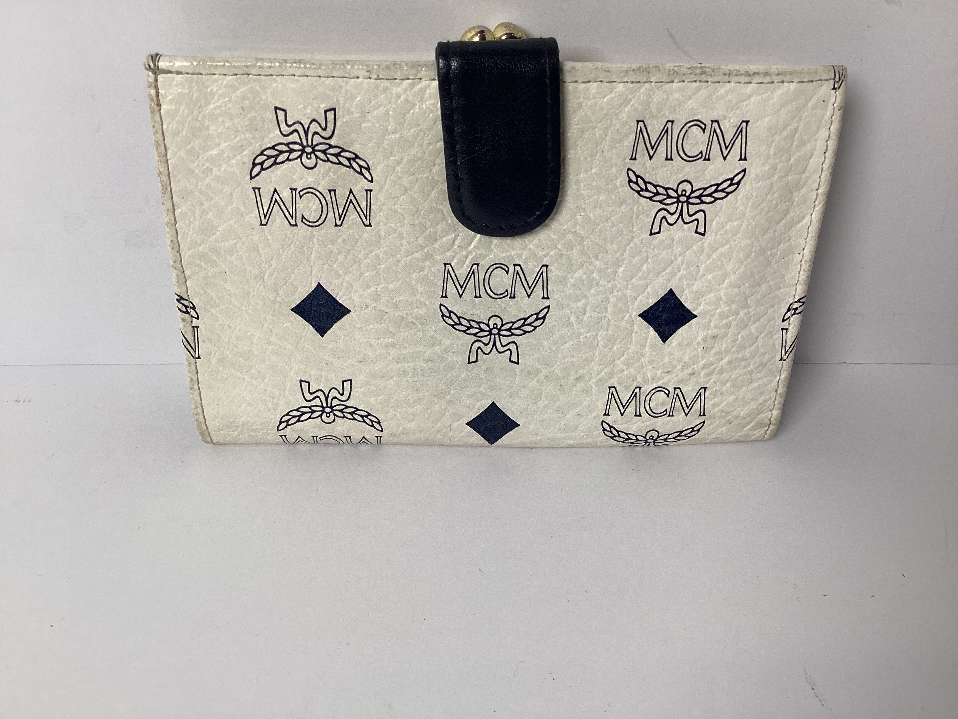 MCM Visetos Wallet (White/Cream)