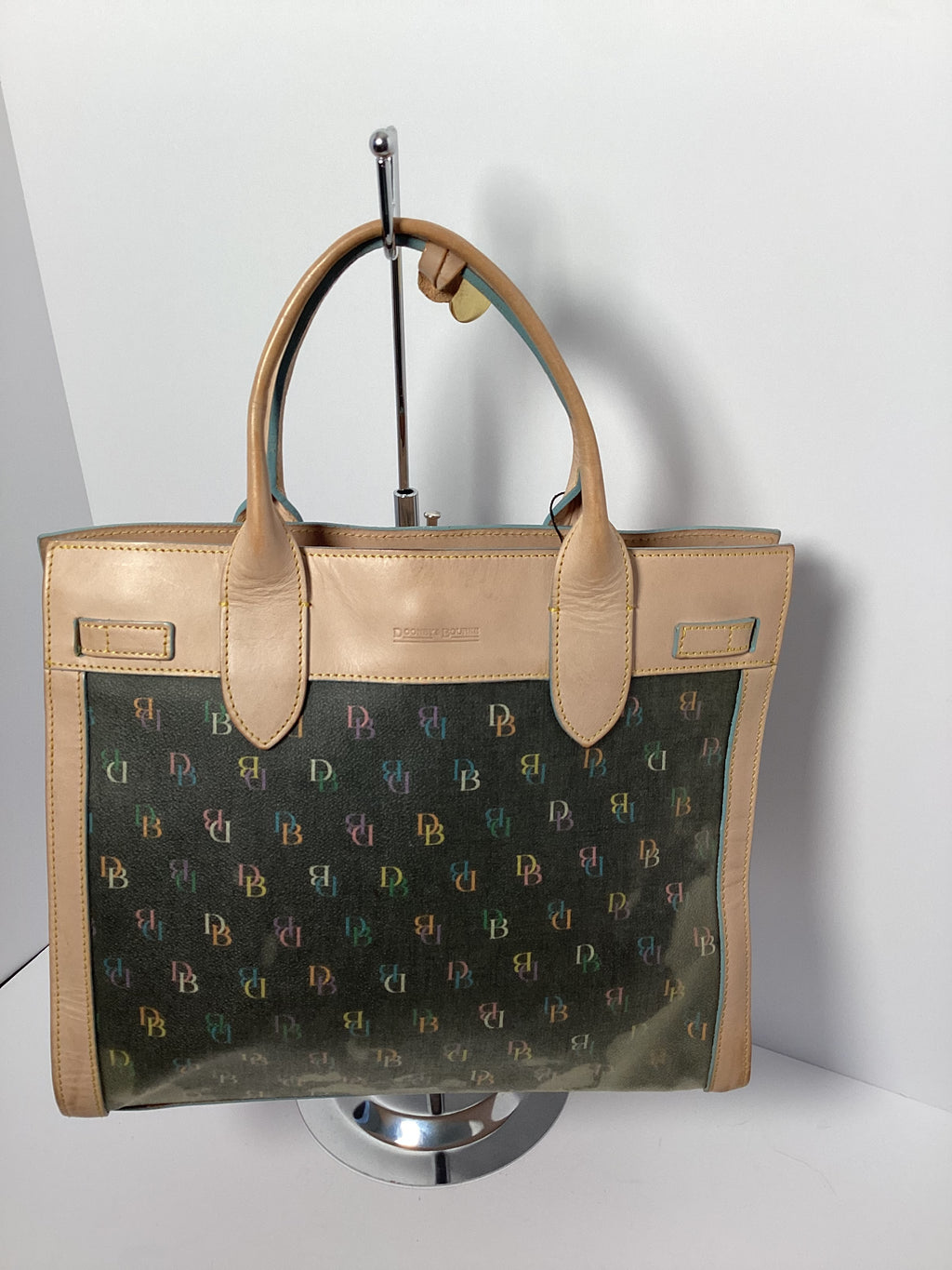DOONEY & BURKE DB RAINBOW MONOGRAM TOTE