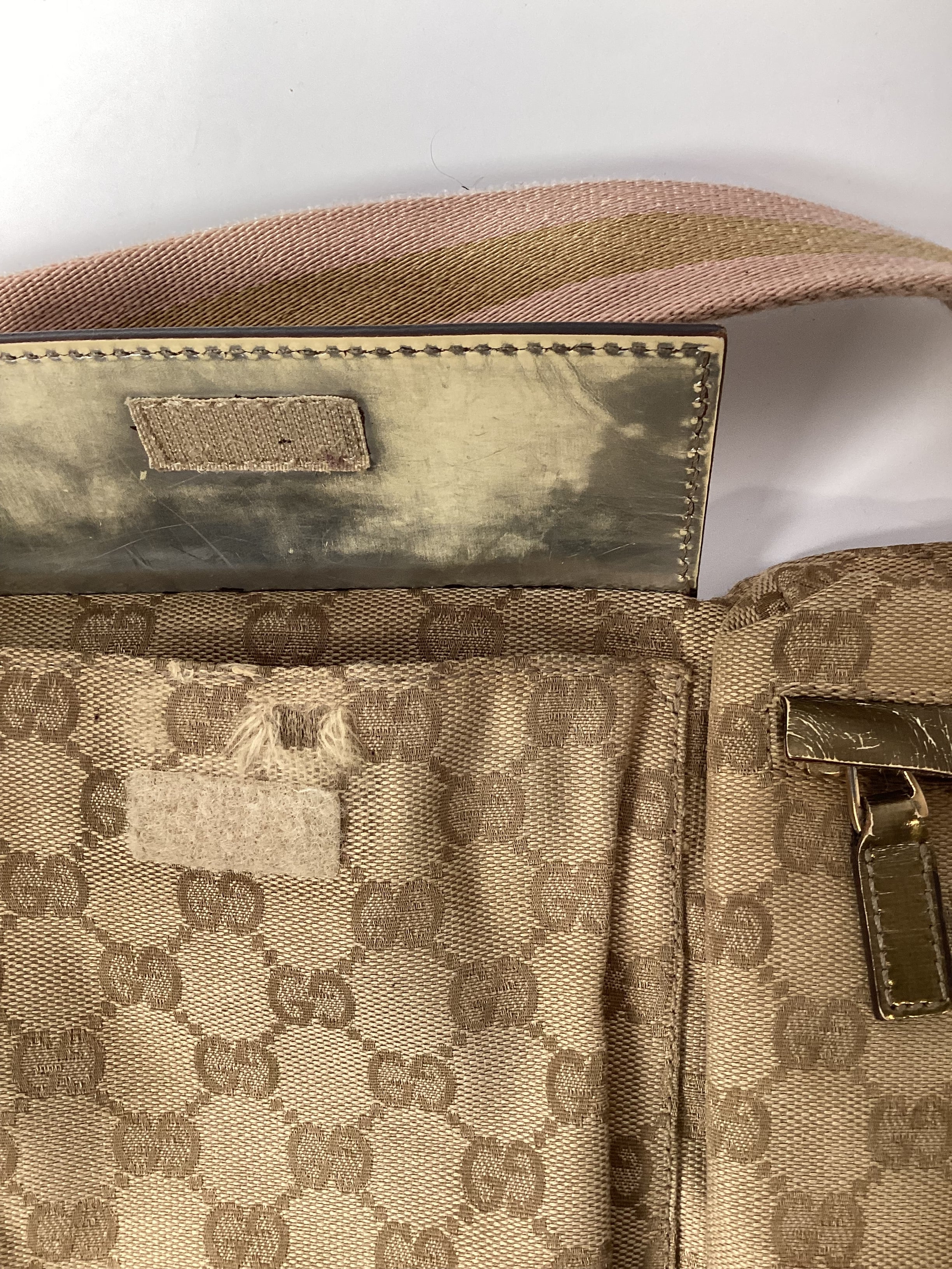 Gucci GG Monogram Canvas Waist Bag (Gold)