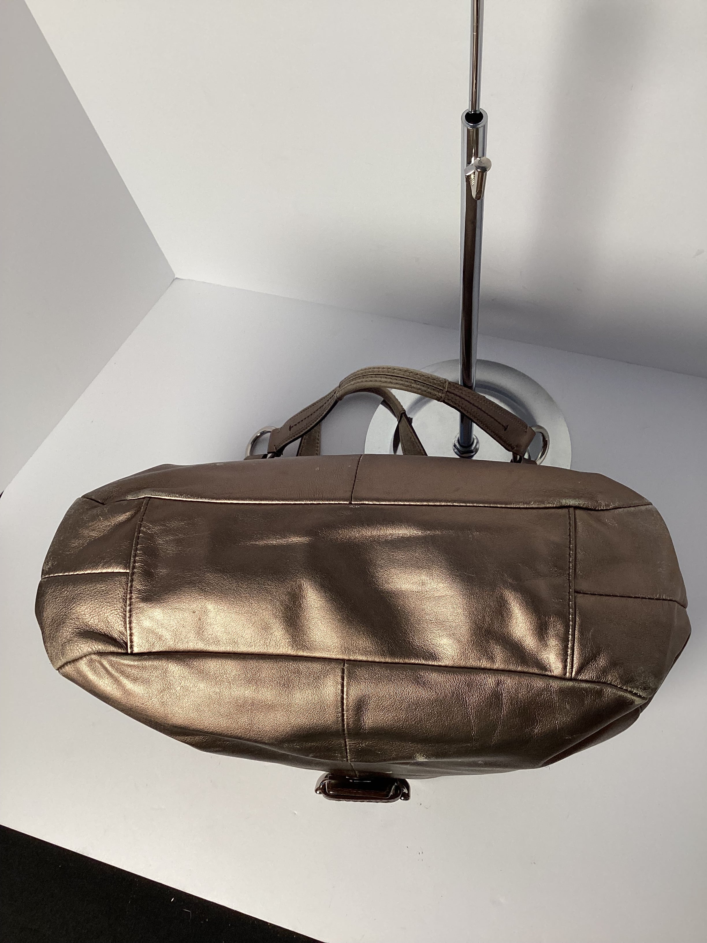 COACH LEATHER METALIC SOHO LYNN HOBO SHOULDER BAG