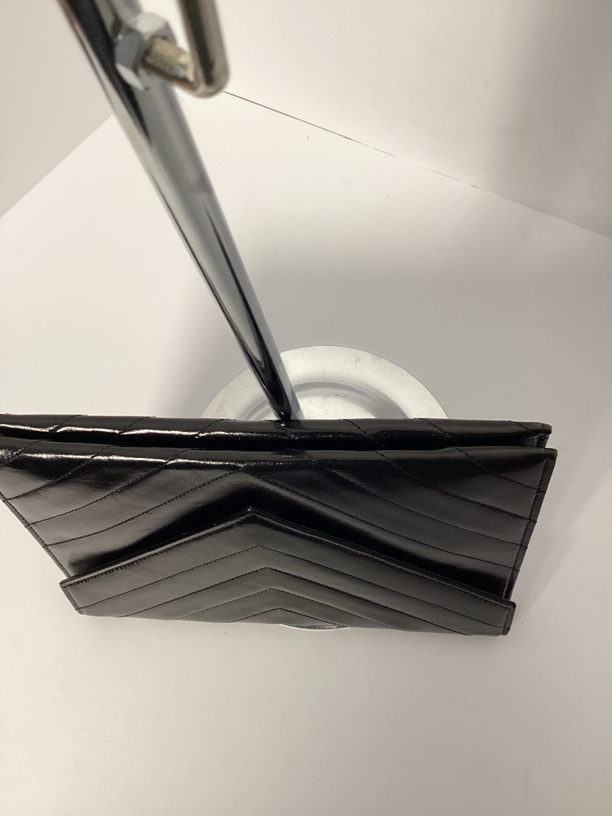 VINTAGE YVES SAINT LAURENT BLACK CLUTCH