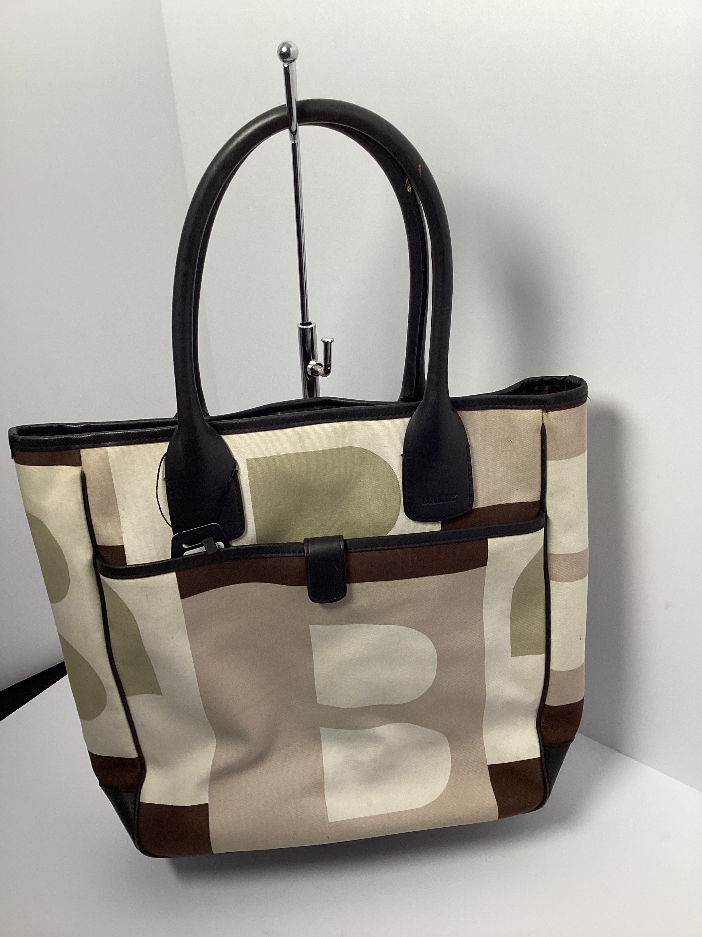 Bally Cream Canvas Tote