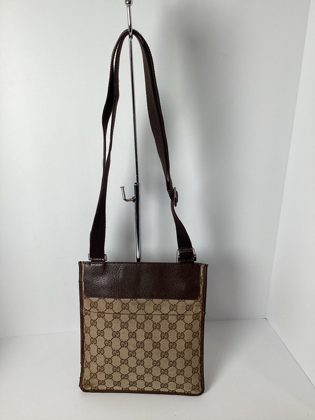 Gucci GG Canvas Slim Messenger Bag