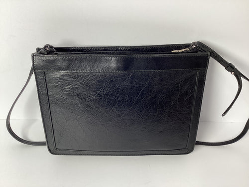 Balenciaga Black Leather Crossbody Clutch