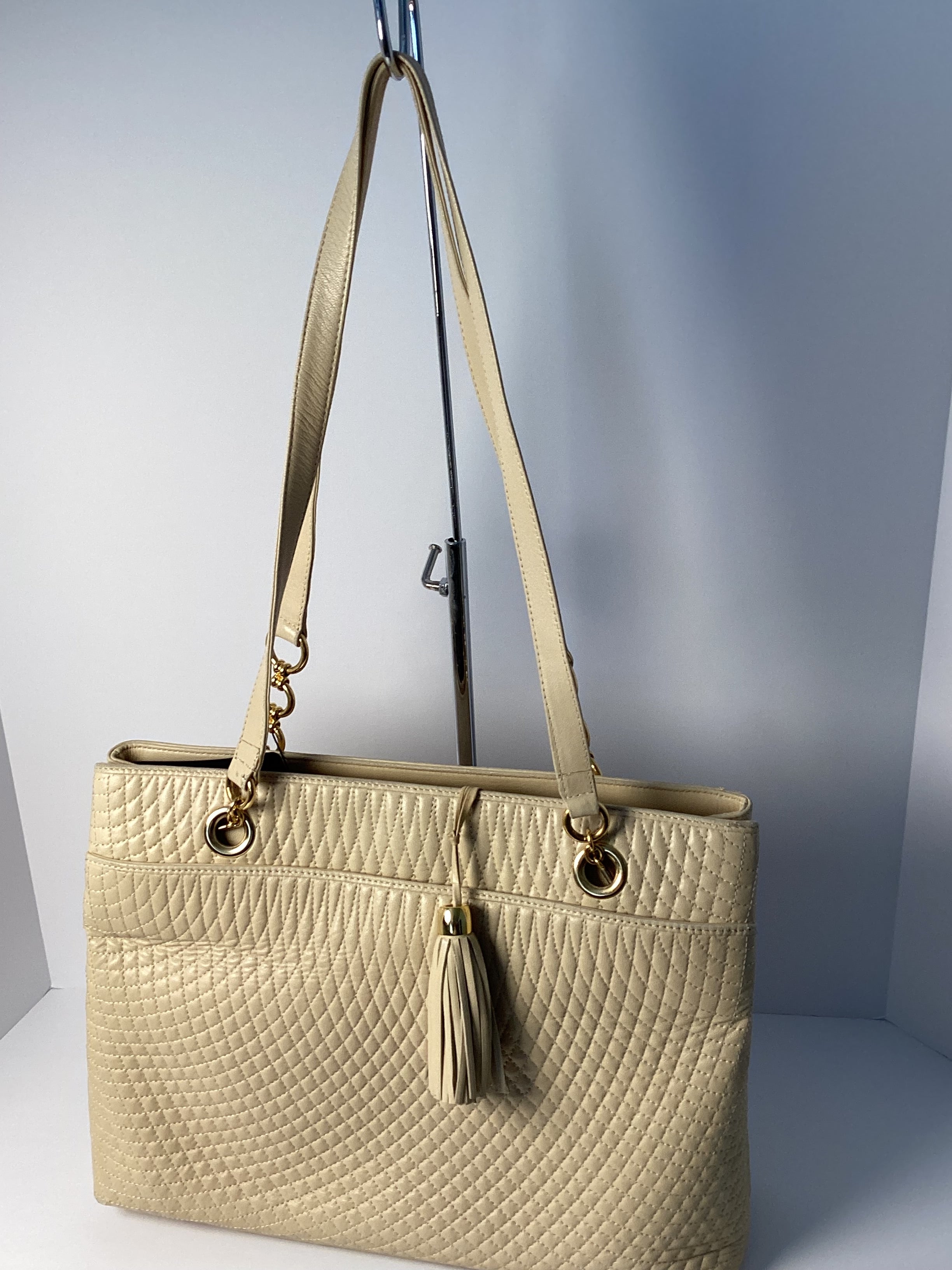 Bally Cream Leather Tote