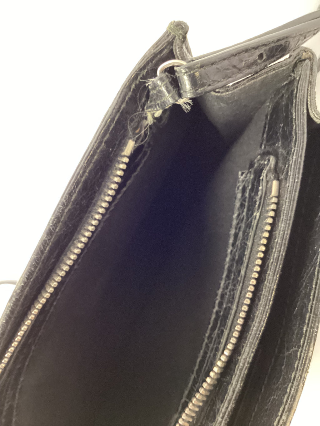 Balenciaga Black Leather Crossbody Clutch