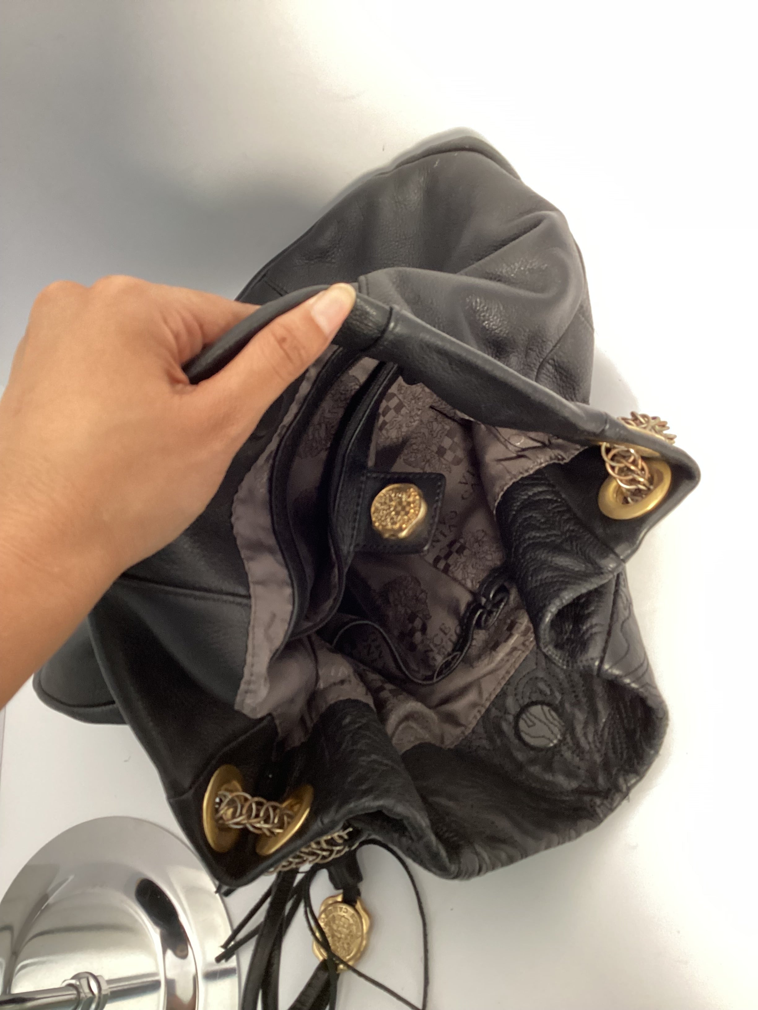 Vince Camuto Black Leather Hobo