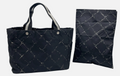 Chanel Old Travel Line Nylon Black Handbag/Tote Bag W/Dustbag
