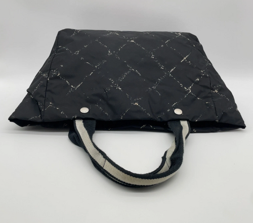 Chanel Old Travel Line Nylon Black Handbag/Tote Bag W/Dustbag