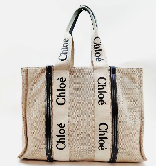 Chloe Tote Bag Beige Canvas