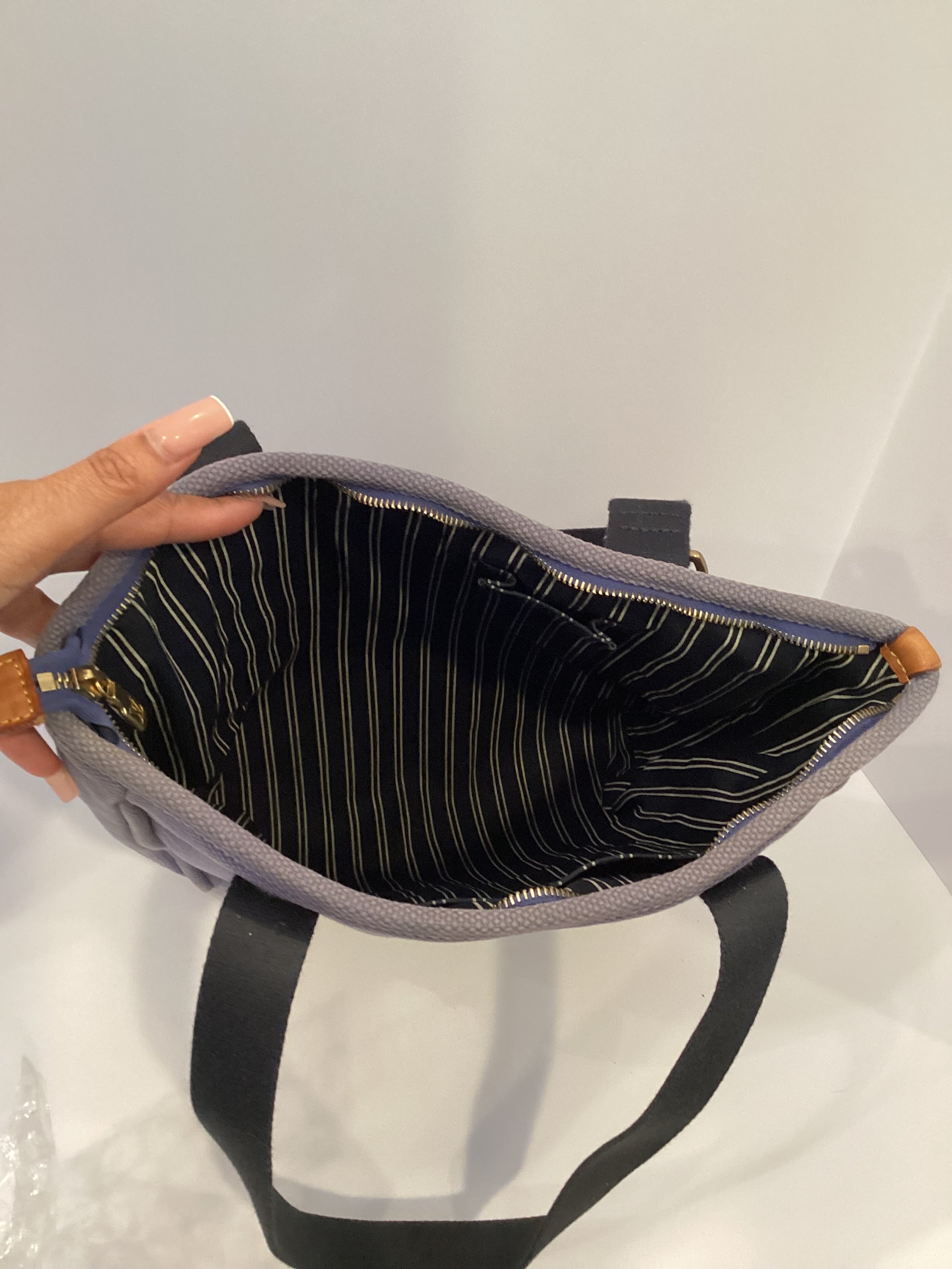 Louis Vuitton LV Tote Bag Antigua Cabas MM Blue Canvas