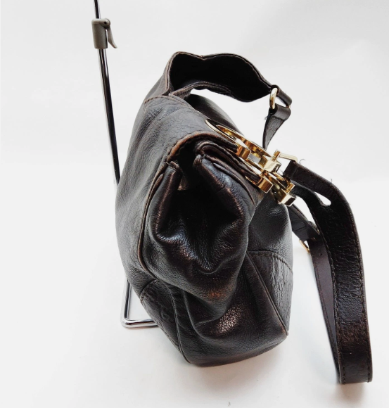 Gucci Shoulder Bag Brown Leather