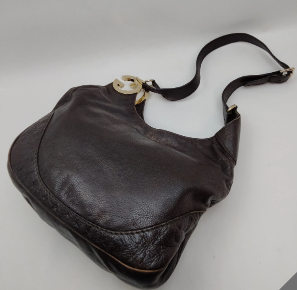 Gucci Shoulder Bag Brown Leather