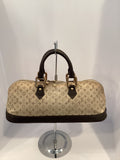 Louis Vuitton Long Mini Alma Brown Monogram Mini Lin Hand Bag