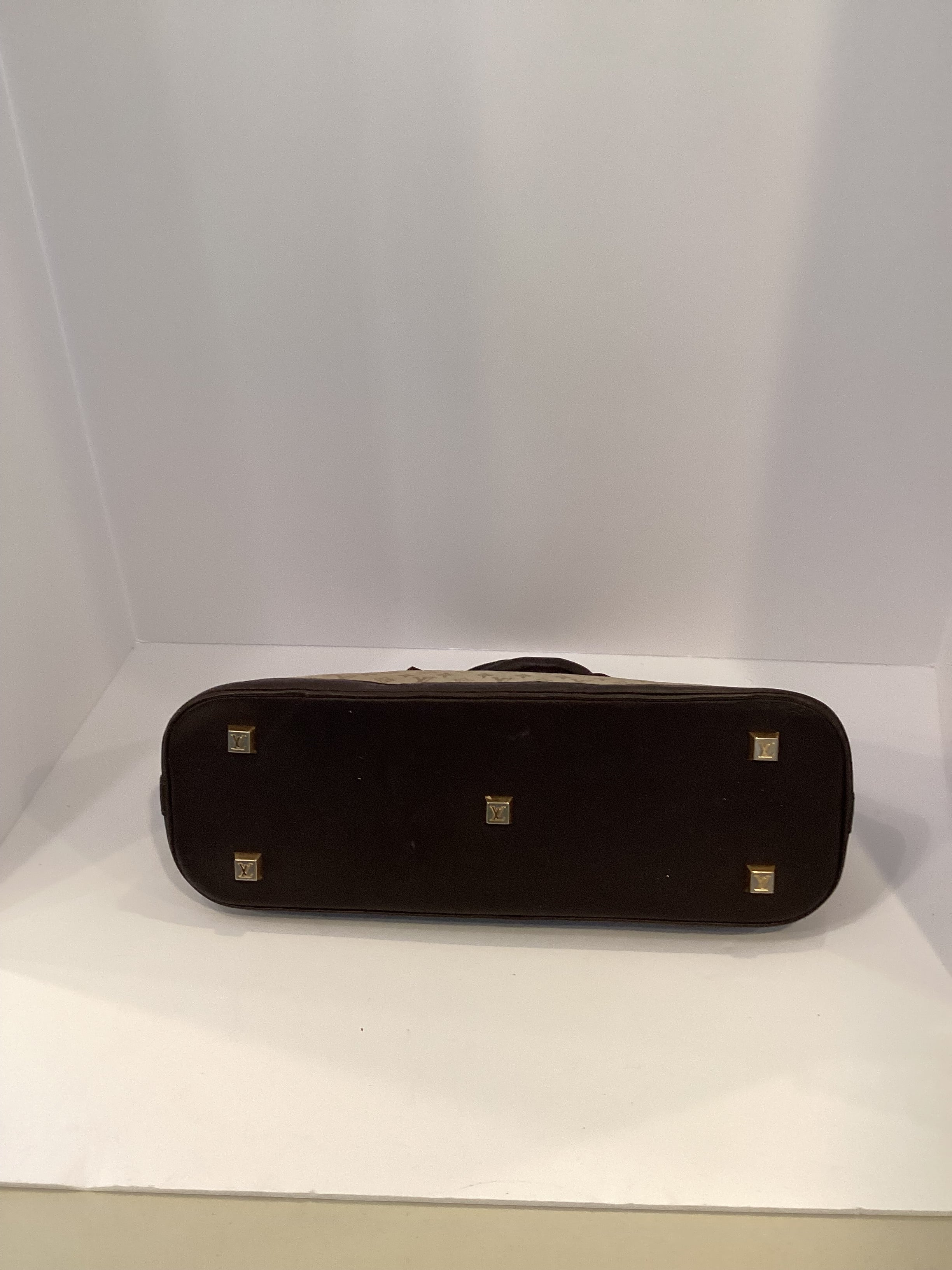 Louis Vuitton Long Mini Alma Brown Monogram Mini Lin Hand Bag