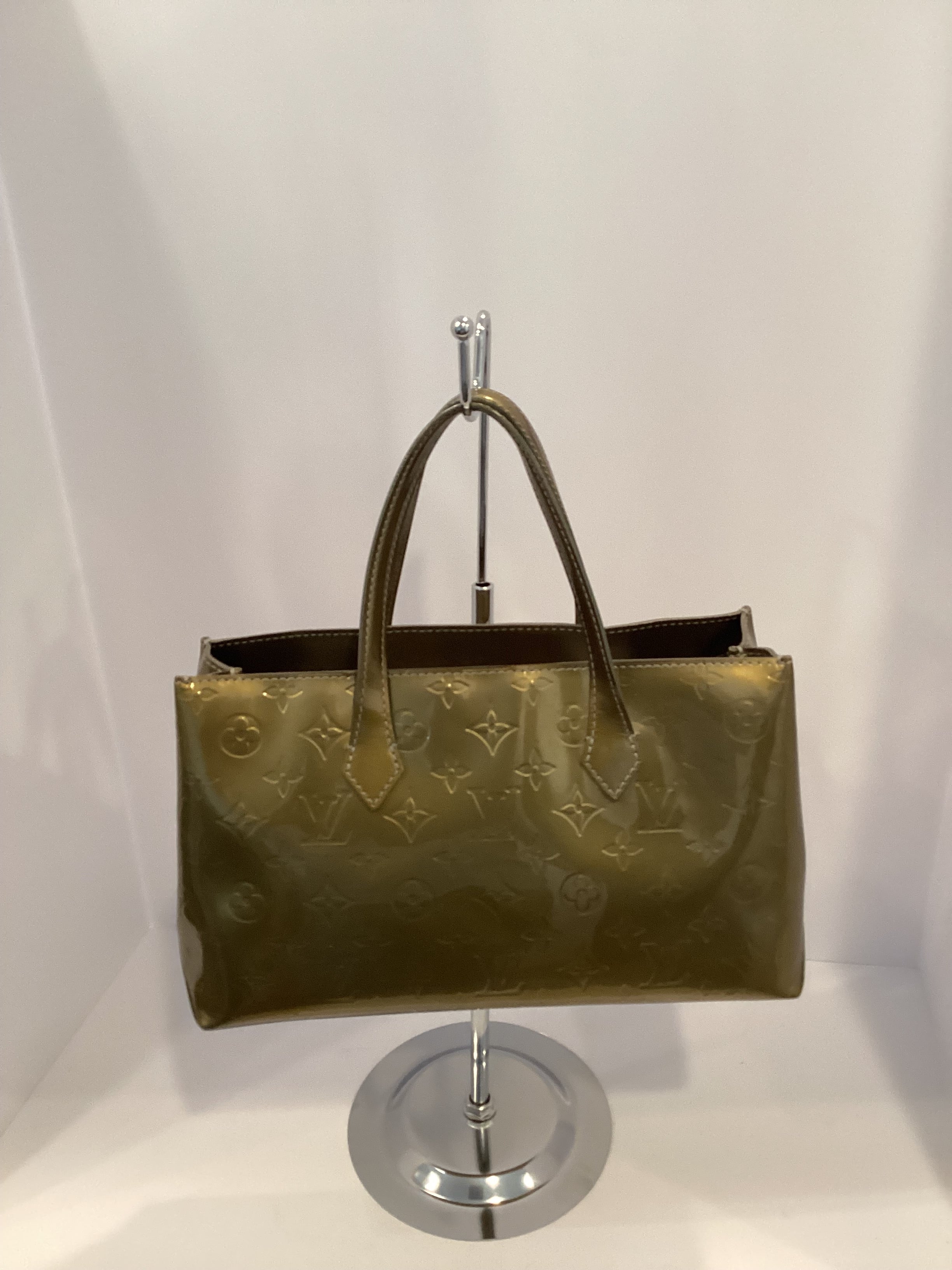 Louis Vuitton LV Hand Bag Wilshire PM Olive Vernis