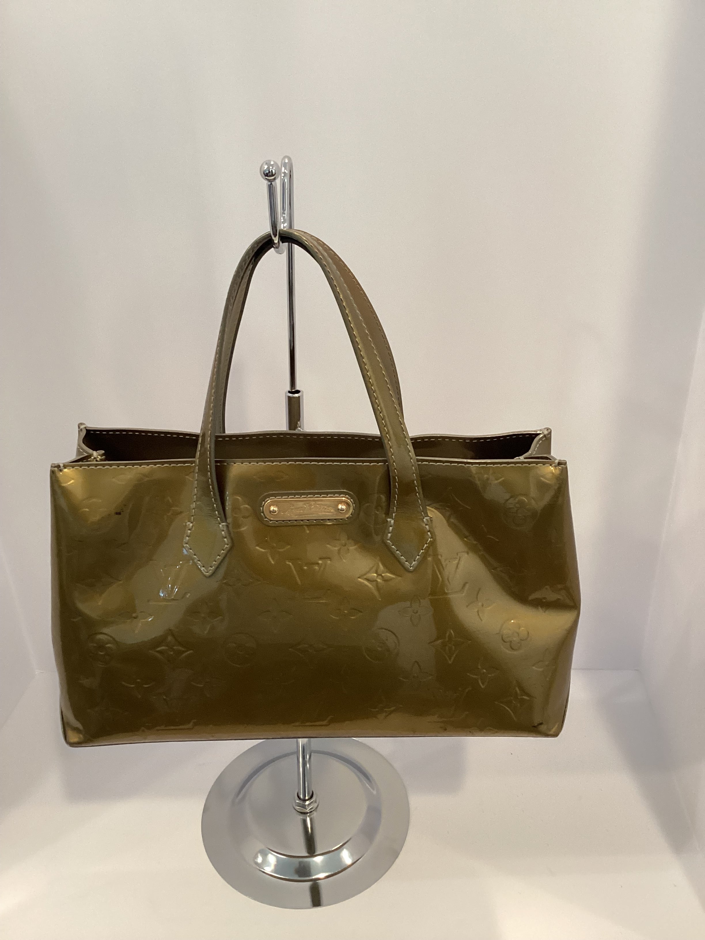 Louis Vuitton LV Hand Bag Wilshire PM Olive Vernis