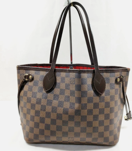 Louis Vuitton LV Tote Bag Neverfull PM Brown Damier